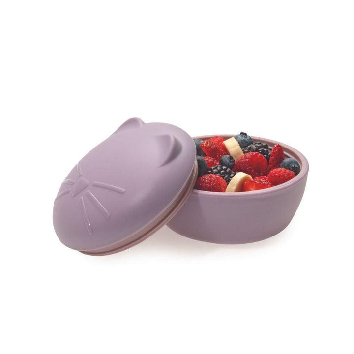 Melii Silicone Bowl with Lid - 350 ml - Purple - ZRAFH