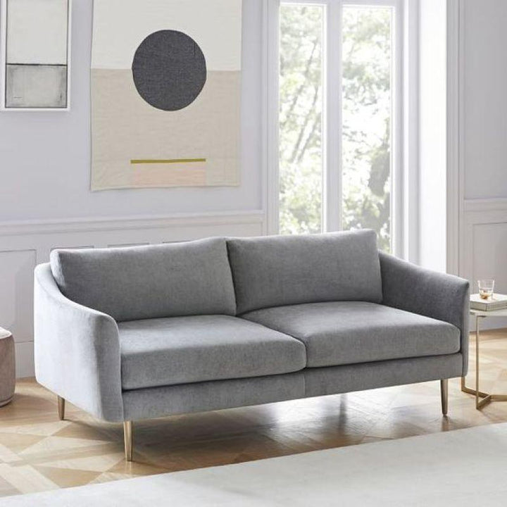 Contemporary Gray Linen 3-Seater Sofa Swedish Wood By Alhome - 110110936 - Zrafh.com - Your Destination for Baby & Mother Needs in Saudi Arabia