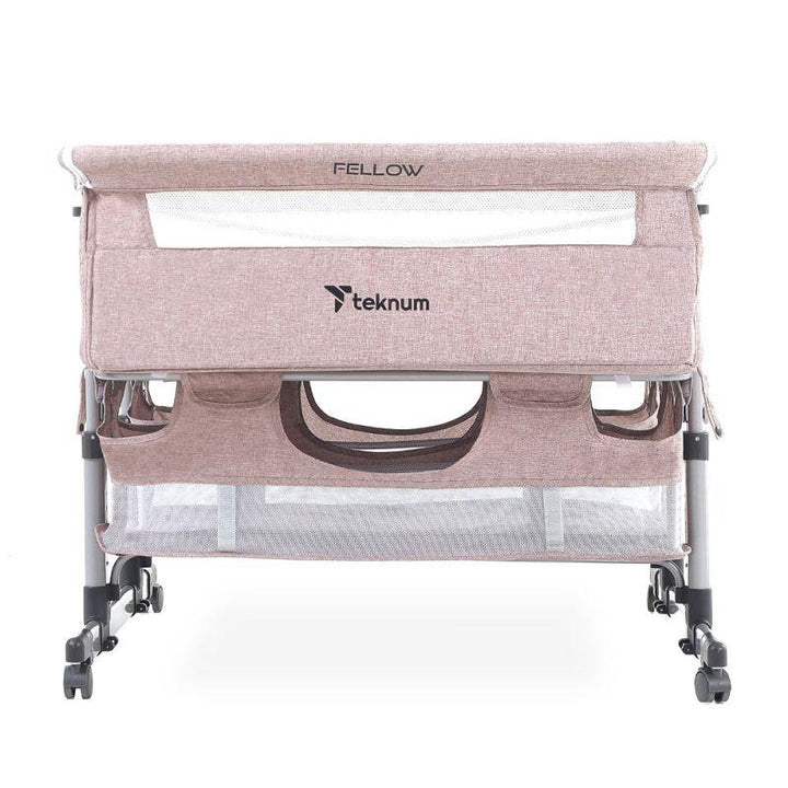 Teknum Twin Bedside Fellow Crib with two Storage Basket - ZRAFH