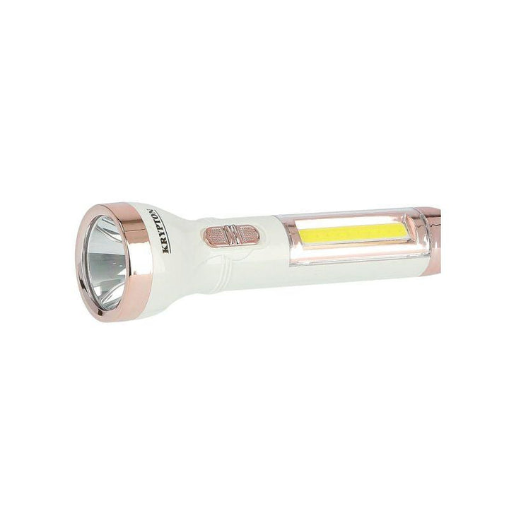 Krypton Rechargeable Flash Light - White - KNFL5126 - Zrafh.com - Your Destination for Baby & Mother Needs in Saudi Arabia