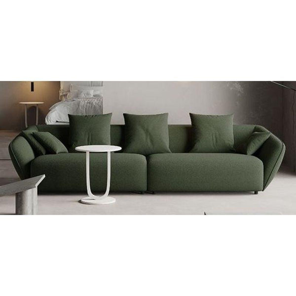 Lush Green Linen 3-Seater Sofa Swedish Wood By Alhome - Zrafh.com - Your Destination for Baby & Mother Needs in Saudi Arabia