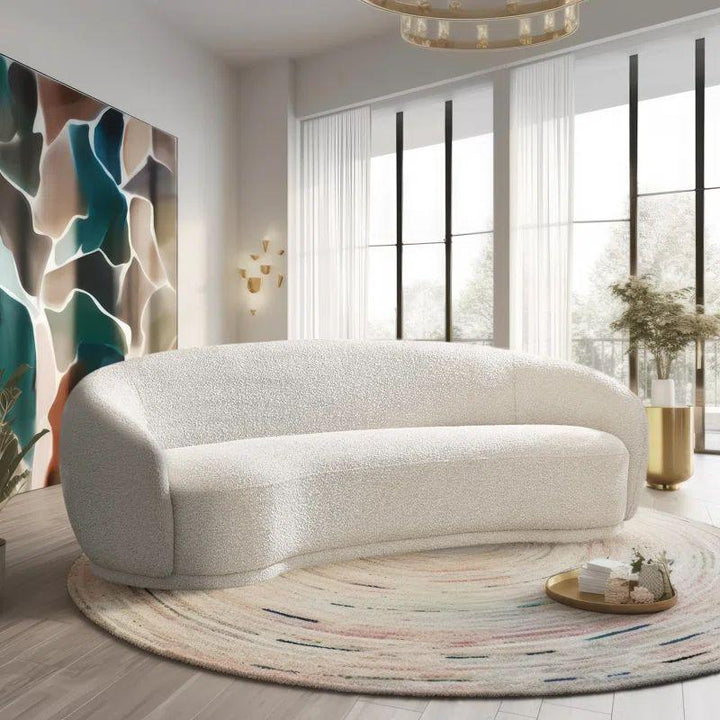 Elegant Beige Boucle 3-Seater Sofa Swedish Wood By Alhome - 110110873 - Zrafh.com - Your Destination for Baby & Mother Needs in Saudi Arabia