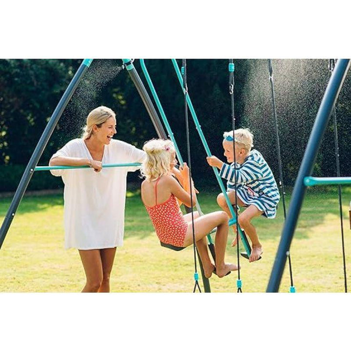 Plum Metal Single Hammock With Slide Hammock & Water Sprinkler- Gray And Blue - Zrafh.com - Your Destination for Baby & Mother Needs in Saudi Arabia