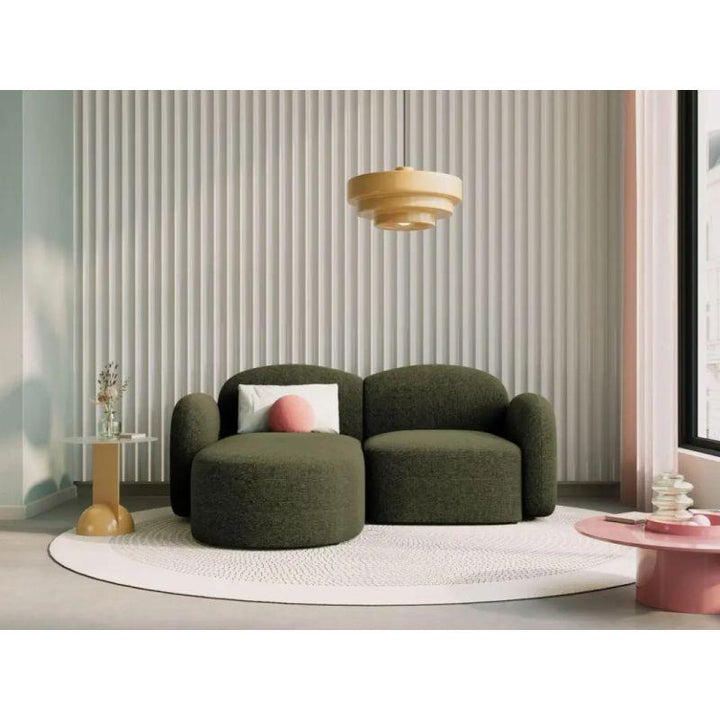 Linen Corner Sofa - Green - 200x100x85 cm - By Alhome - Zrafh.com - Your Destination for Baby & Mother Needs in Saudi Arabia
