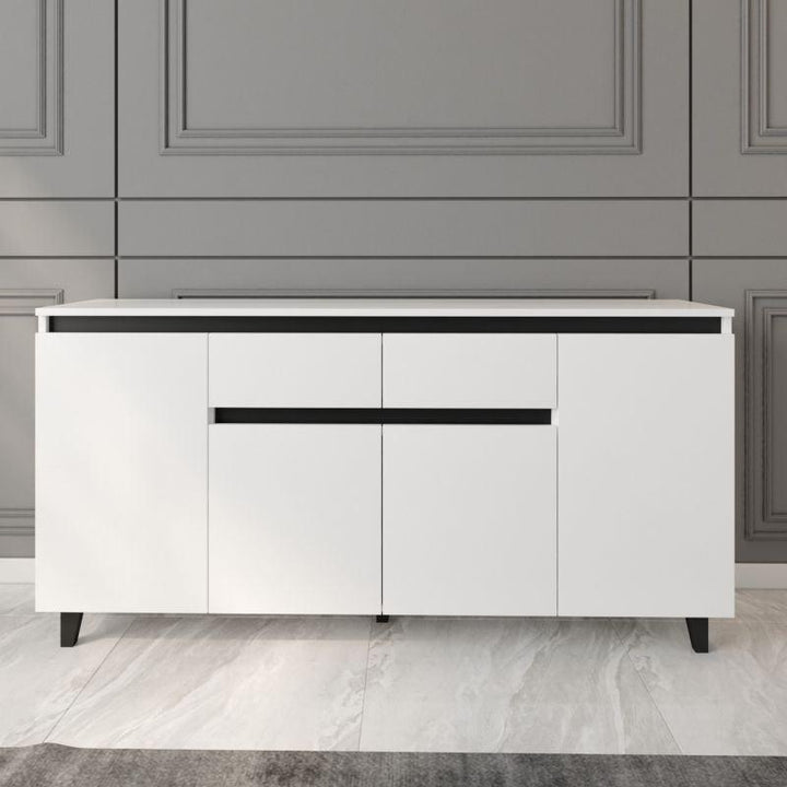 White and Black Console By Alhome - Zrafh.com - Your Destination for Baby & Mother Needs in Saudi Arabia