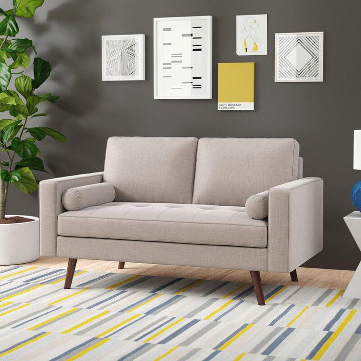 Modern Cozy Linen 2 Seater Sofa - 180x85x85 cm - By Alhome - Zrafh.com - Your Destination for Baby & Mother Needs in Saudi Arabia