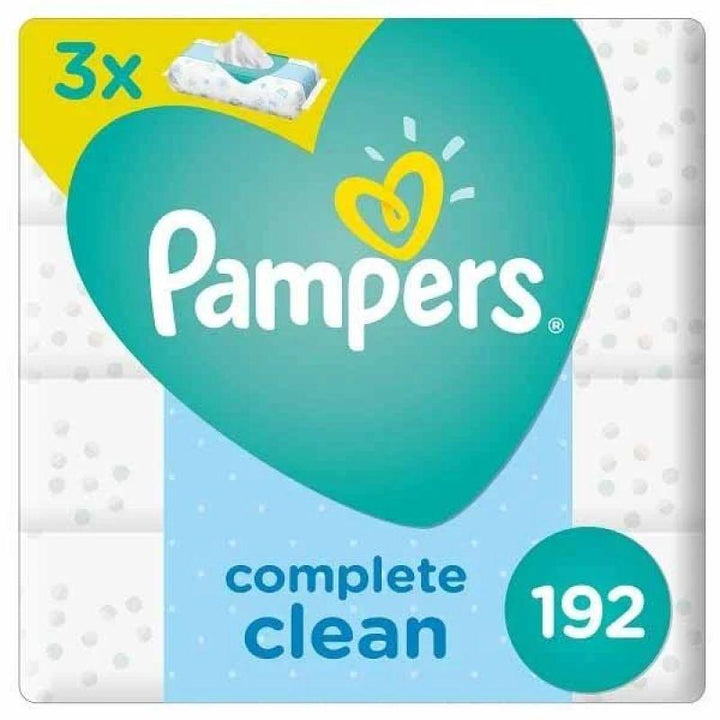 Pampers Complete Clean Baby Wipes with Aloe Vera Lotion - Pack of 3 - 192 Count - Zrafh.com - Your Destination for Baby & Mother Needs in Saudi Arabia