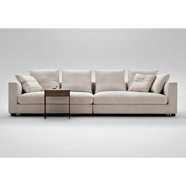 Chic Beige Velvet 3-Seater Sofa - 250x90x45 cm - Swedish Wood By Alhome - Zrafh.com - Your Destination for Baby & Mother Needs in Saudi Arabia