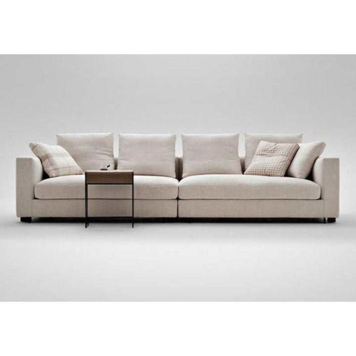 Chic Beige Velvet 3-Seater Sofa - 250x90x45 cm - Swedish Wood By Alhome - Zrafh.com - Your Destination for Baby & Mother Needs in Saudi Arabia