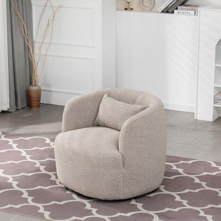 Modern Ergonomic Boucle Arm Chair - 80x85x85 cm - By Alhome - Zrafh.com - Your Destination for Baby & Mother Needs in Saudi Arabia