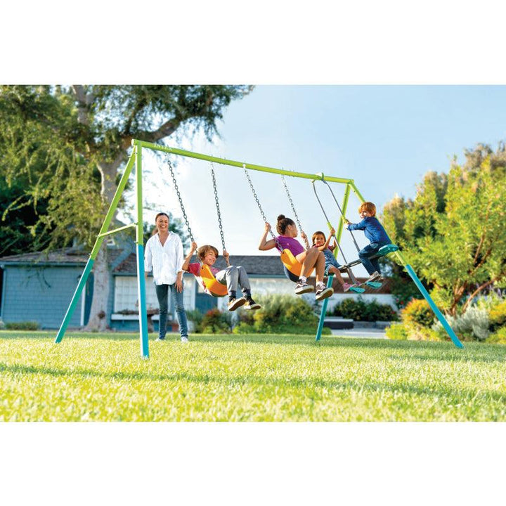 Intex Swing And Glide Three Feature Swing Set With Trapeze Bar - 3-10 Years - Unisex - Multicolor - Zrafh.com - Your Destination for Baby & Mother Needs in Saudi Arabia