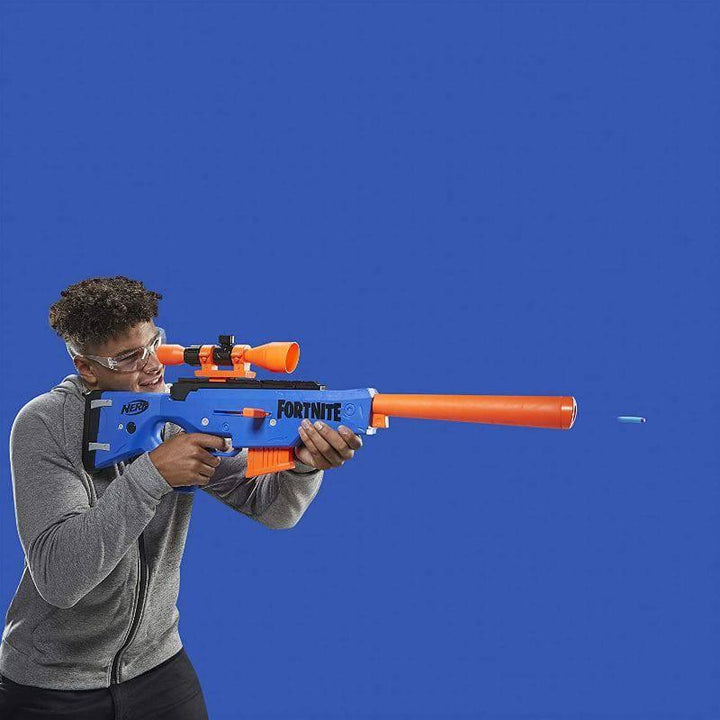 Fortnite Basr R 1x4 Shooter Toy For Kids With Trees From Nerf Blue And Orange - â€Ž76.2x6.7x31.1 cm - E8884 - ZRAFH
