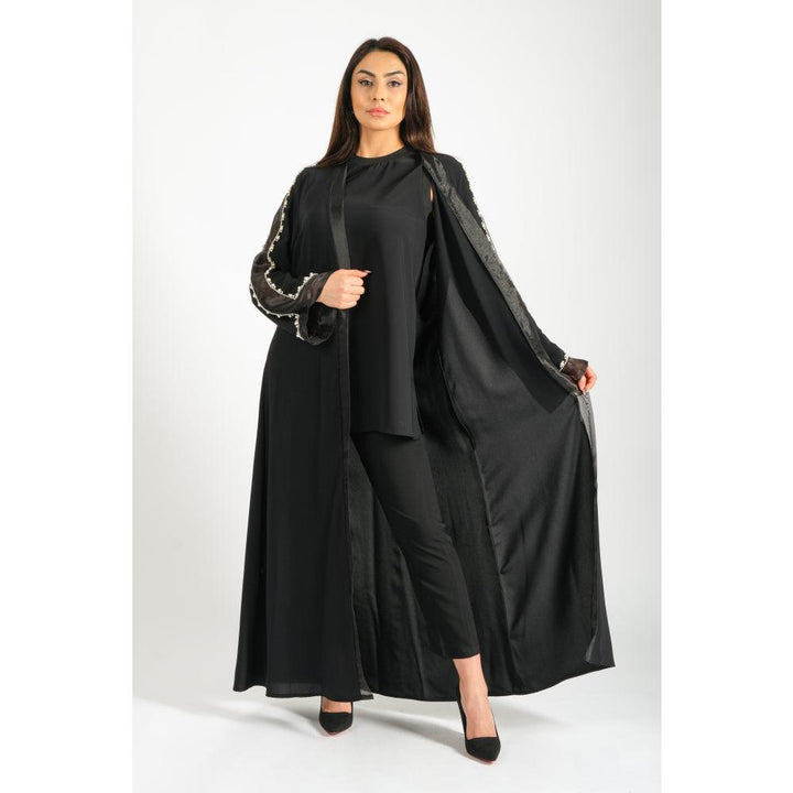 Londonella Women's Long Sleeves Abaya With Waist Belt - Black - 100239 - Zrafh.com - Your Destination for Baby & Mother Needs in Saudi Arabia