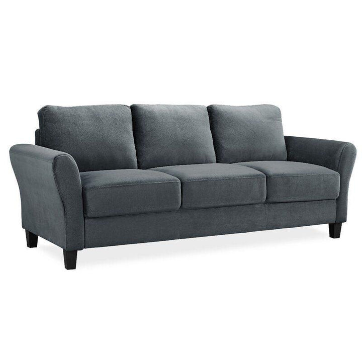 Modern Velvet 3 Seater Sofa - Grey - 240x85x85 cm - By Alhome - Zrafh.com - Your Destination for Baby & Mother Needs in Saudi Arabia