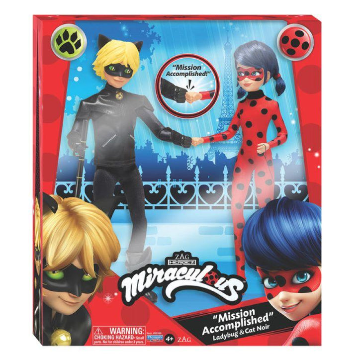 Pack de 2 figurines Miraculous - Ladybug & Chat Noir
