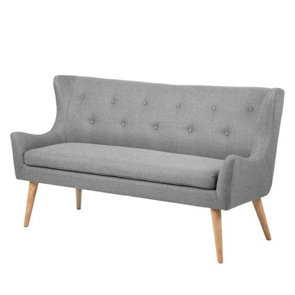 Versatile Gray Linen 3-Seater Sofa Swedish Wood By Alhome - Zrafh.com - Your Destination for Baby & Mother Needs in Saudi Arabia