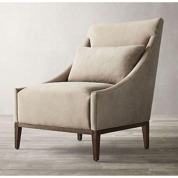 Beige Linen Elegance Chair with Swedish Wood By Alhome - Zrafh.com - Your Destination for Baby & Mother Needs in Saudi Arabia