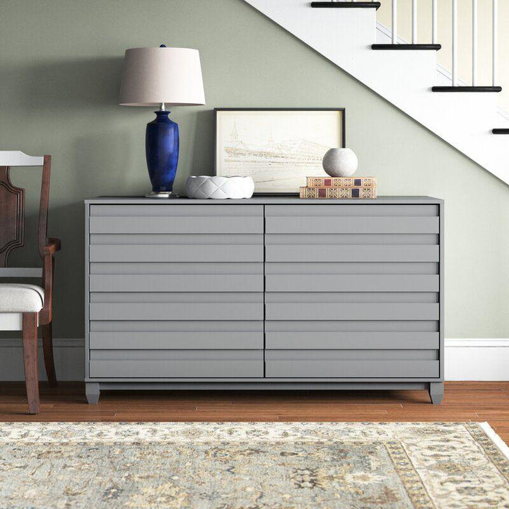 Kids Dresser: 145x45x83 Wood, Grey by Alhome - Zrafh.com - Your Destination for Baby & Mother Needs in Saudi Arabia