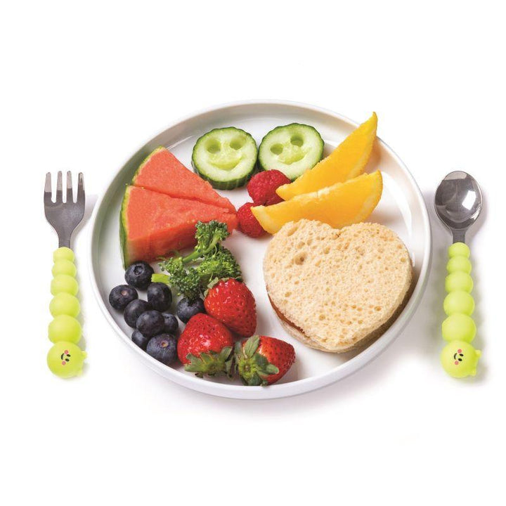 Melii - Silicone Caterpillar Spoon & Fork Set - ZRAFH