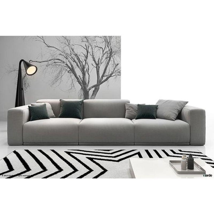 Spacious Gray Linen 3-Seater Sofa Swedish Wood By Alhome - 110110914 - Zrafh.com - Your Destination for Baby & Mother Needs in Saudi Arabia