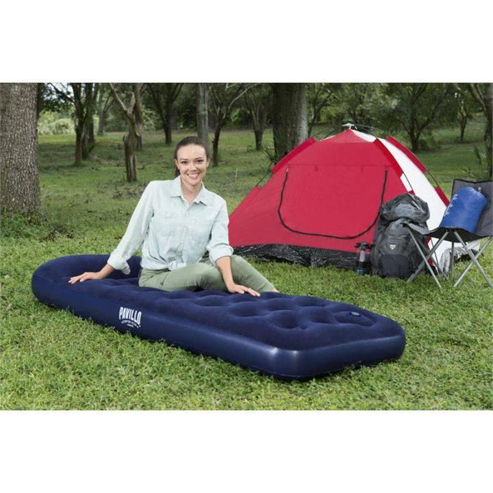Easy Inflatable Camp Air Bed - 185x76x28 cm Blue - 185x76x28 cm - 26-67223 - ZRAFH