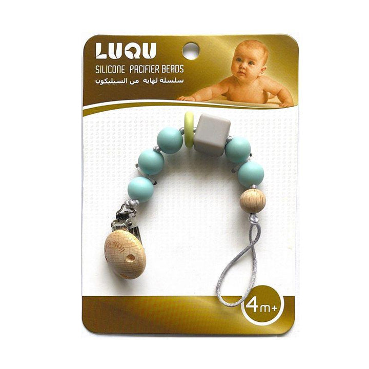 Luqu Silicone Pacifier Beads- Blue Wood - ZRAFH