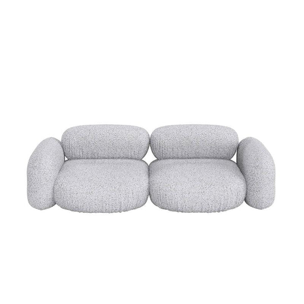 2-Seater Gray Velvet Sofa By Alhome - Zrafh.com - Your Destination for Baby & Mother Needs in Saudi Arabia
