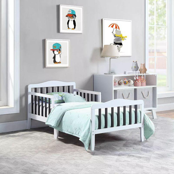 Kids' White Wooden Bed: Simple, Sturdy, 120x200x140 cm by Alhome - Zrafh.com - Your Destination for Baby & Mother Needs in Saudi Arabia