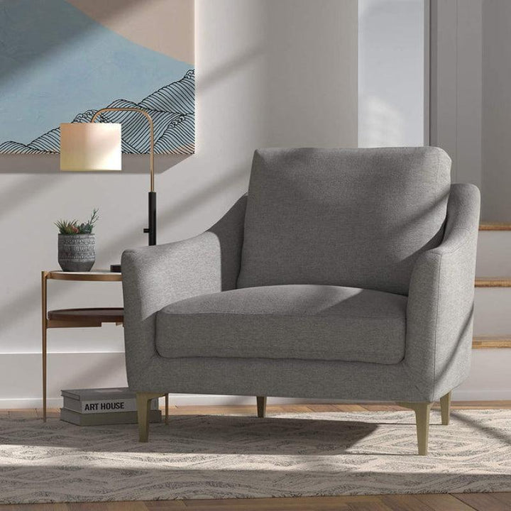 Gray Linen Accent Chair By Alhome - 110111386 - Zrafh.com - Your Destination for Baby & Mother Needs in Saudi Arabia