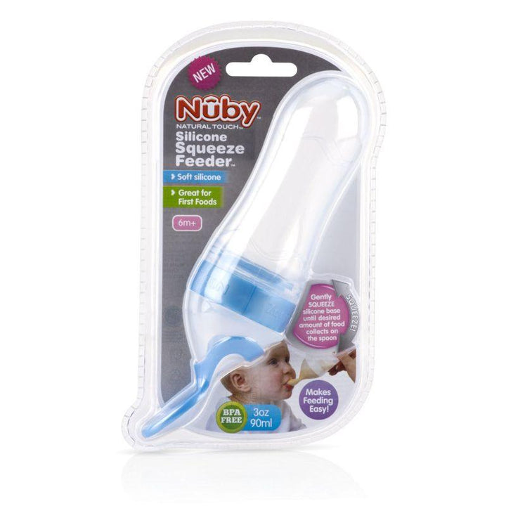 Nuby, Squeeze Feeder, 4+ Months, Blue