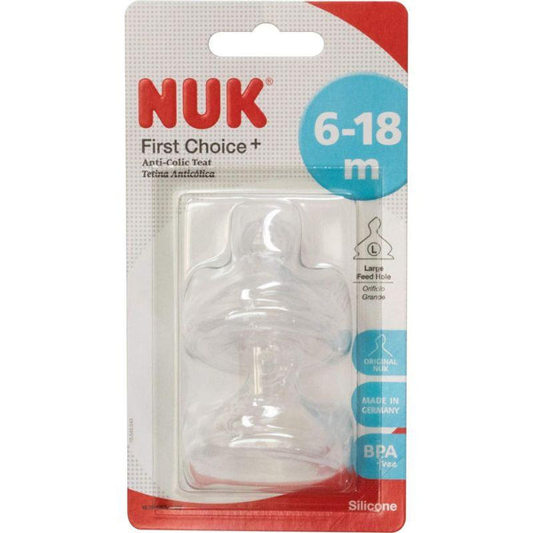 NUK Anti Colic Nipple - L - 6 To 18 Months - Zrafh.com - Your Destination for Baby & Mother Needs in Saudi Arabia
