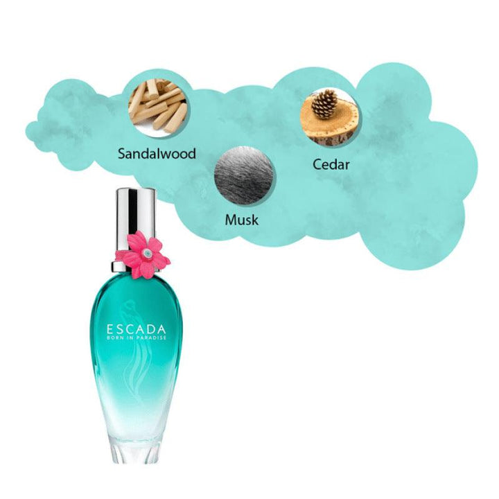 Escada Born in Paradise Perfume For Women - Eau de Toilette - 100ml - Zrafh.com - Your Destination for Baby & Mother Needs in Saudi Arabia