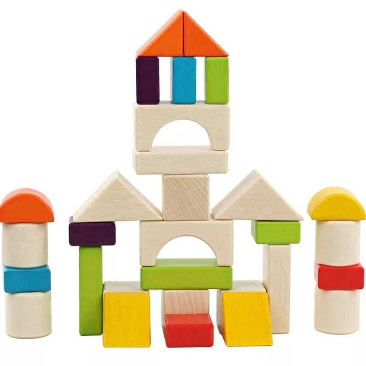 Babylove Wooden Building Blocks Shape Cognition Thinking Exercise - 33-2248 - ZRAFH