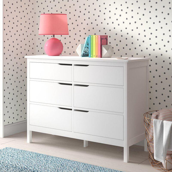 Kids Dresser: 116x44x86 Wood, White by Alhome - Zrafh.com - Your Destination for Baby & Mother Needs in Saudi Arabia