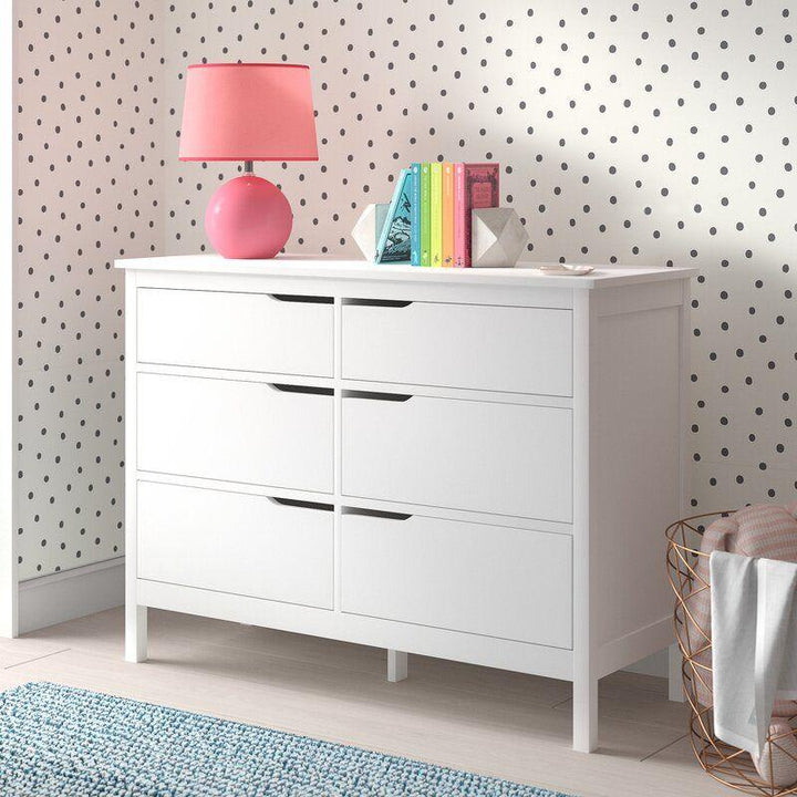 Kids Dresser: 116x44x86 Wood, White by Alhome - Zrafh.com - Your Destination for Baby & Mother Needs in Saudi Arabia