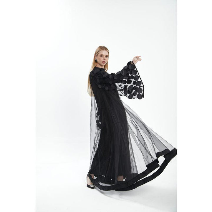 Londonella Women's Long Flowing Summer Dress With Long Sleeves - Black - Lon100308 - Zrafh.com - Your Destination for Baby & Mother Needs in Saudi Arabia