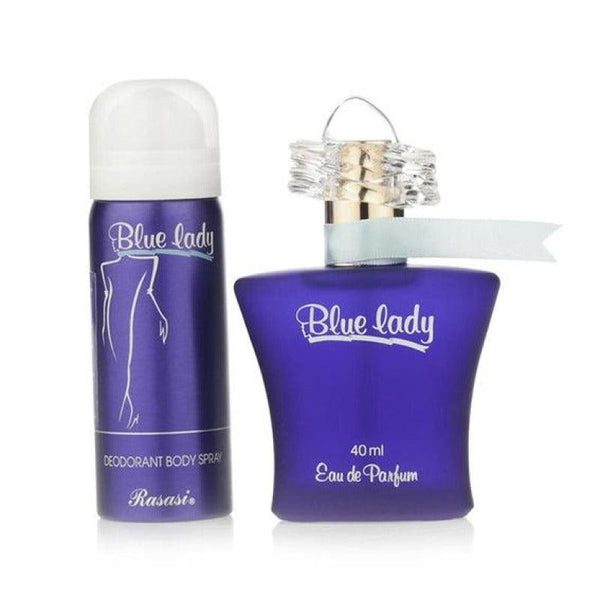 Rasasi Blue Lady for Women Eau de Parfum 50ml With Deo Spray 40ml - ZRAFH