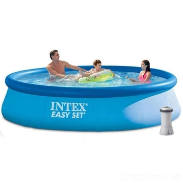 Intex Easy Set Pool with filter pump - 396x84 cm - INT28142 - Zrafh.com - Your Destination for Baby & Mother Needs in Saudi Arabia