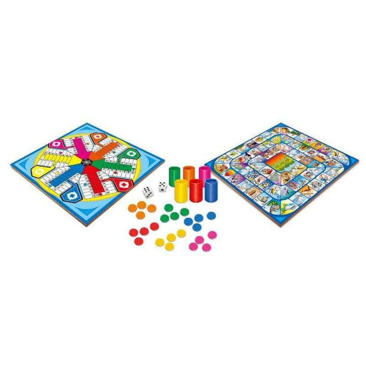 Wooden Snakes & Ludo Game Board Mutlicolor - 29x2x29 cm - 36-1947594 - ZRAFH
