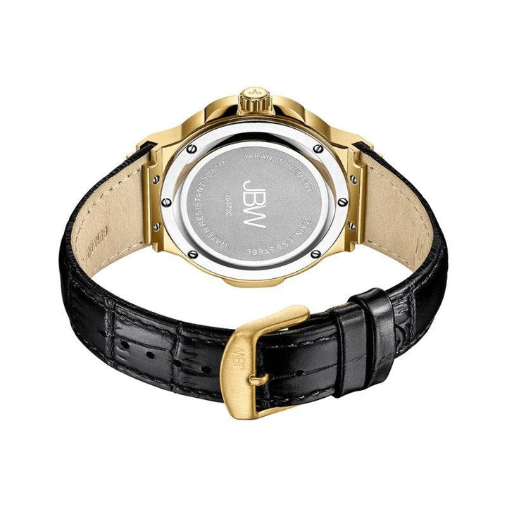 JBW Saxon 48 0.16 ctw Diamond 18K Gold-Plated Stainless Steel Men's Watch - J6373C - Zrafh.com - Your Destination for Baby & Mother Needs in Saudi Arabia