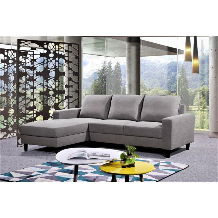 Modern Linen L-Shape Sofa - Grey - 270x150x85x85 cm - By Alhome - 110113379 - Zrafh.com - Your Destination for Baby & Mother Needs in Saudi Arabia