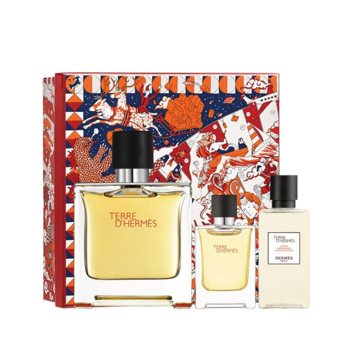 Hermès Terre d'Hermès Set For Men - Eau De Toilette - 3 Pieces - Zrafh.com - Your Destination for Baby & Mother Needs in Saudi Arabia