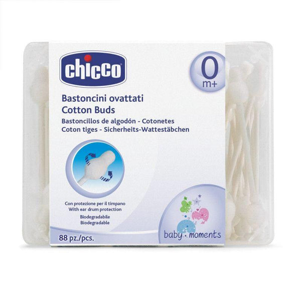 Chicco New Cotton Ear Cleaning Buds - 90 Pcs - ZRAFH