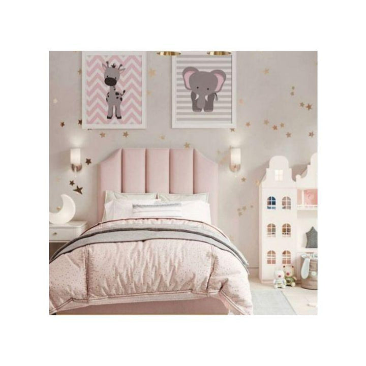 Pink Velvet Single Bed Size 120x200 By Alhome - 110110064 - Zrafh.com - Your Destination for Baby & Mother Needs in Saudi Arabia