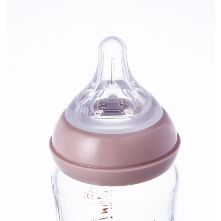 Luqu Glass Feeding Bottle Wide Neck - 120Ml - ZRAFH