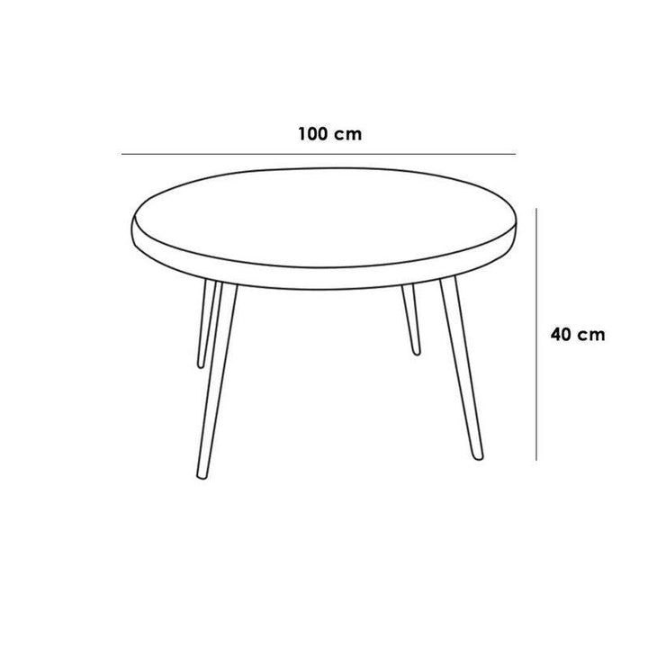 Wood, Coffee Table Beige and Black - 100x40 cm By Alhome - Zrafh.com - Your Destination for Baby & Mother Needs in Saudi Arabia