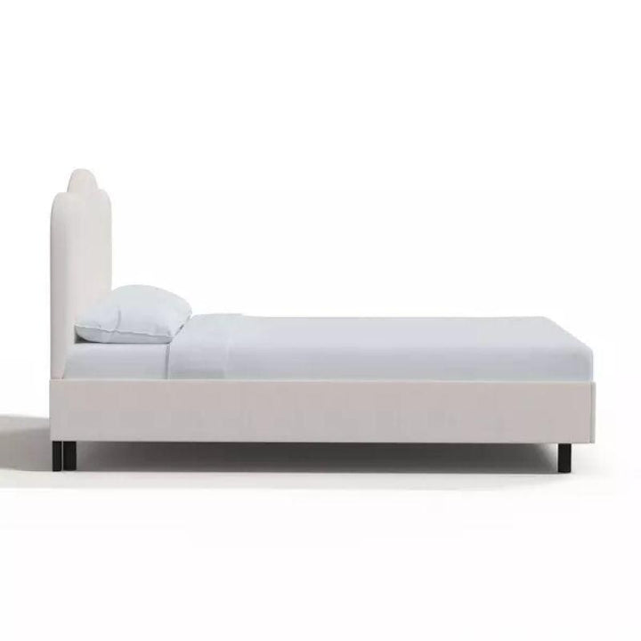 Supreme Comfort: Swedish Wood King Bed - Regal Ivory Opulence (160x200x140) by Alhome - Zrafh.com - Your Destination for Baby & Mother Needs in Saudi Arabia