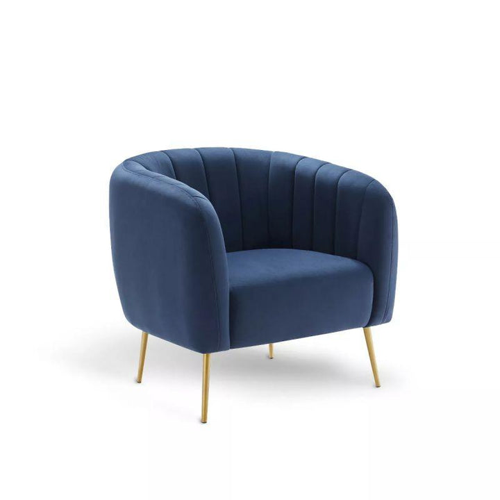 Modern Minimalistic Velvet Arm Chair - 80x85x85 cm - By Alhome - Zrafh.com - Your Destination for Baby & Mother Needs in Saudi Arabia