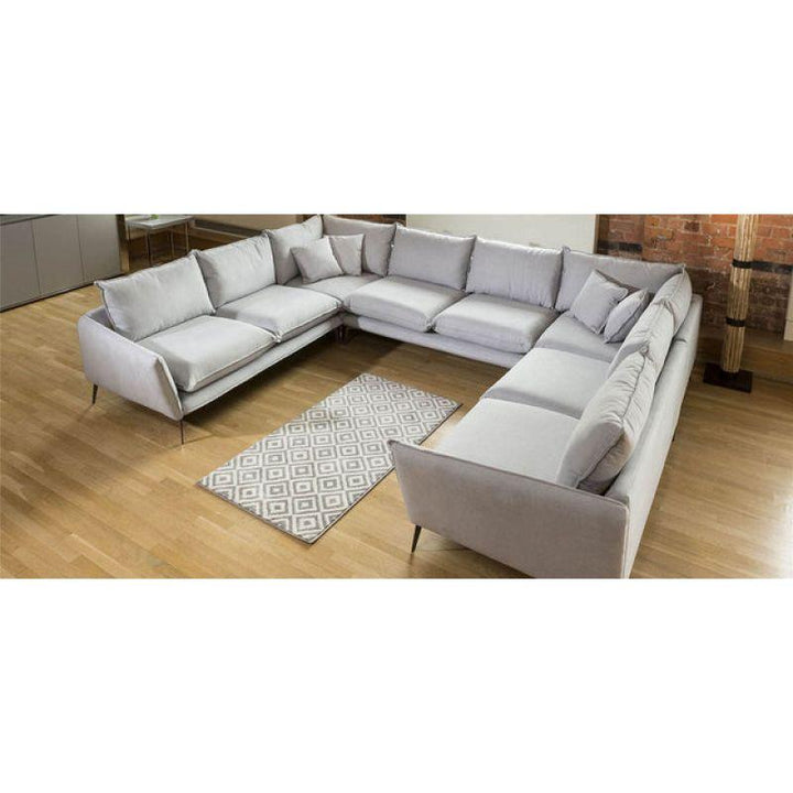 Modern Velvet U-Shape Sofa - 320x220x85x85 cm - By Alhome - Zrafh.com - Your Destination for Baby & Mother Needs in Saudi Arabia