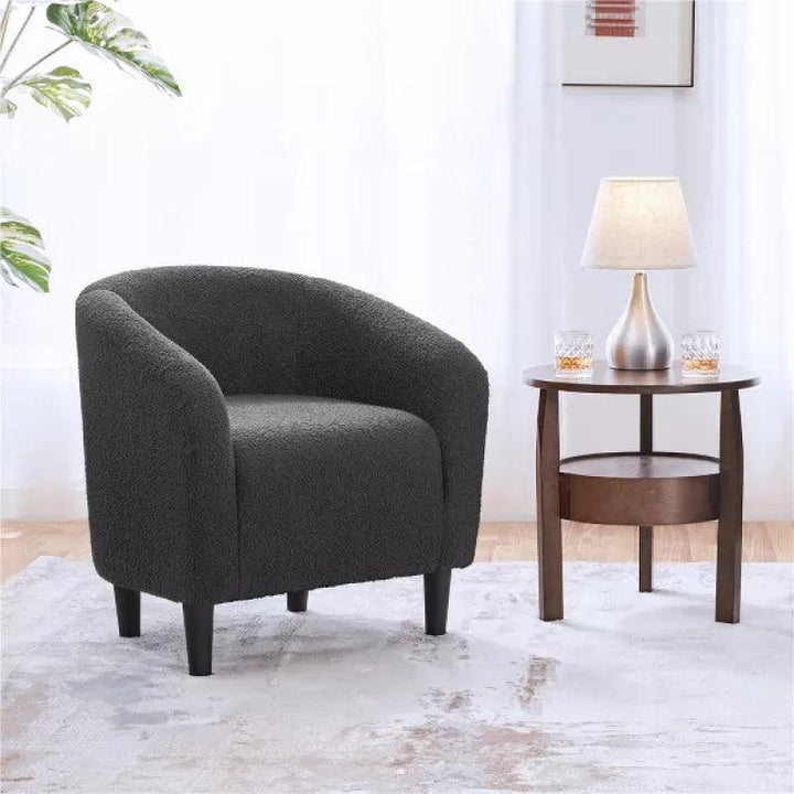 Modern Stylish Boucle Arm Chair - 80x85x85 cm - By Alhome - Zrafh.com - Your Destination for Baby & Mother Needs in Saudi Arabia